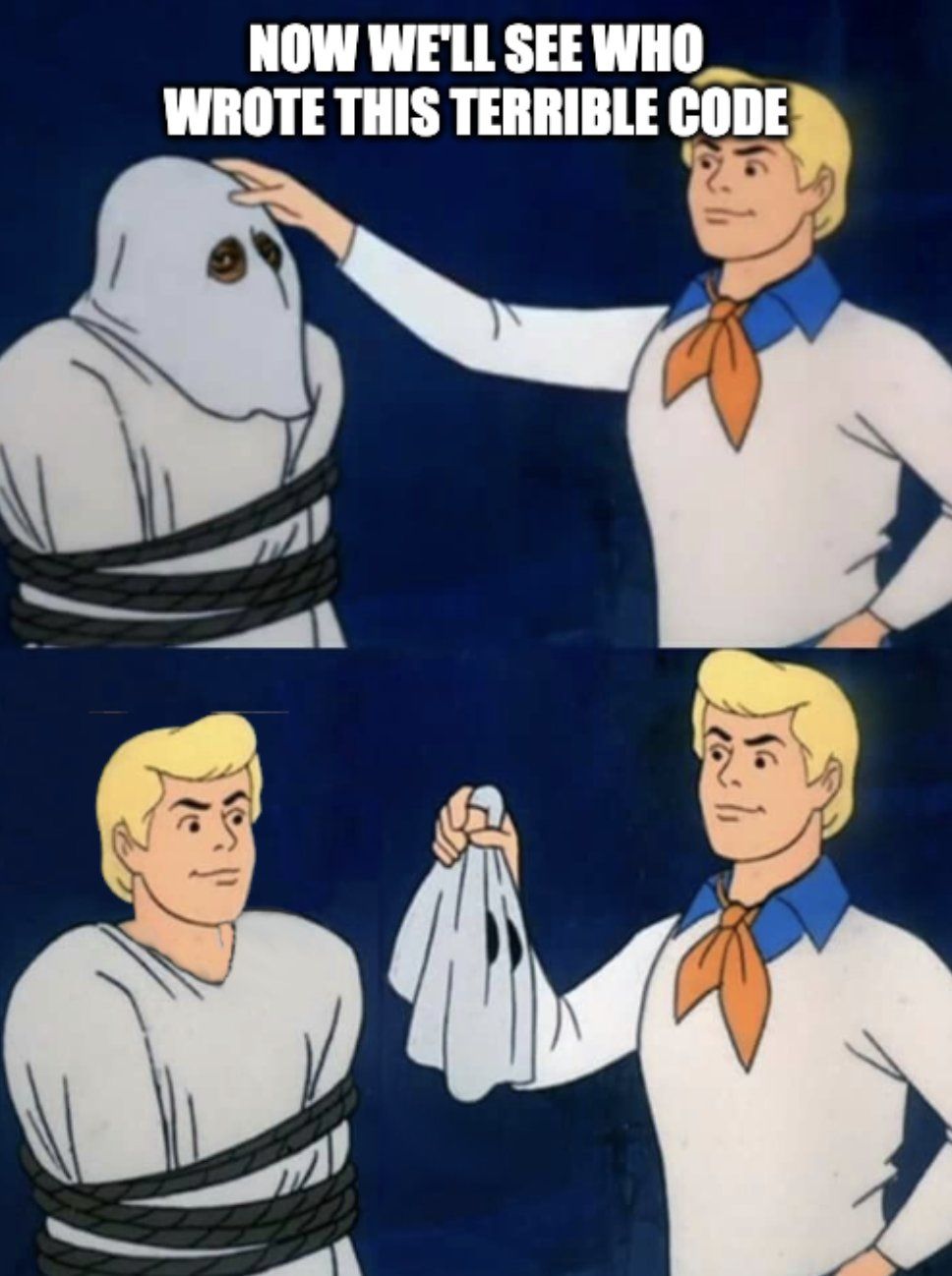Scooby-doo git blame meme