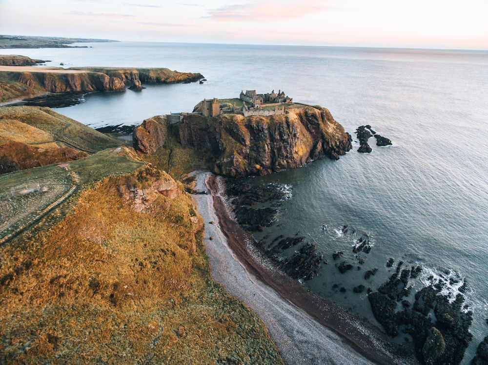 Dunnottar Castle, a ruin not too far from my high school we would go and paint often